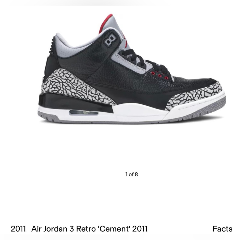 JORDAN RETRO 3 CEMENT 2011 SNEAKERS